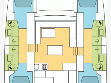Verhuur Catamaran Lagoon met vaarbewijs