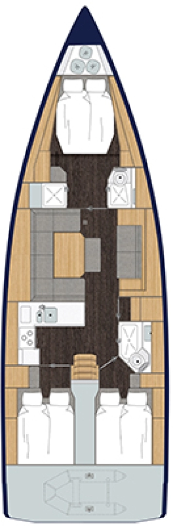 Verhuur Zeilboot in Zadar - Bavaria Bavaria C45