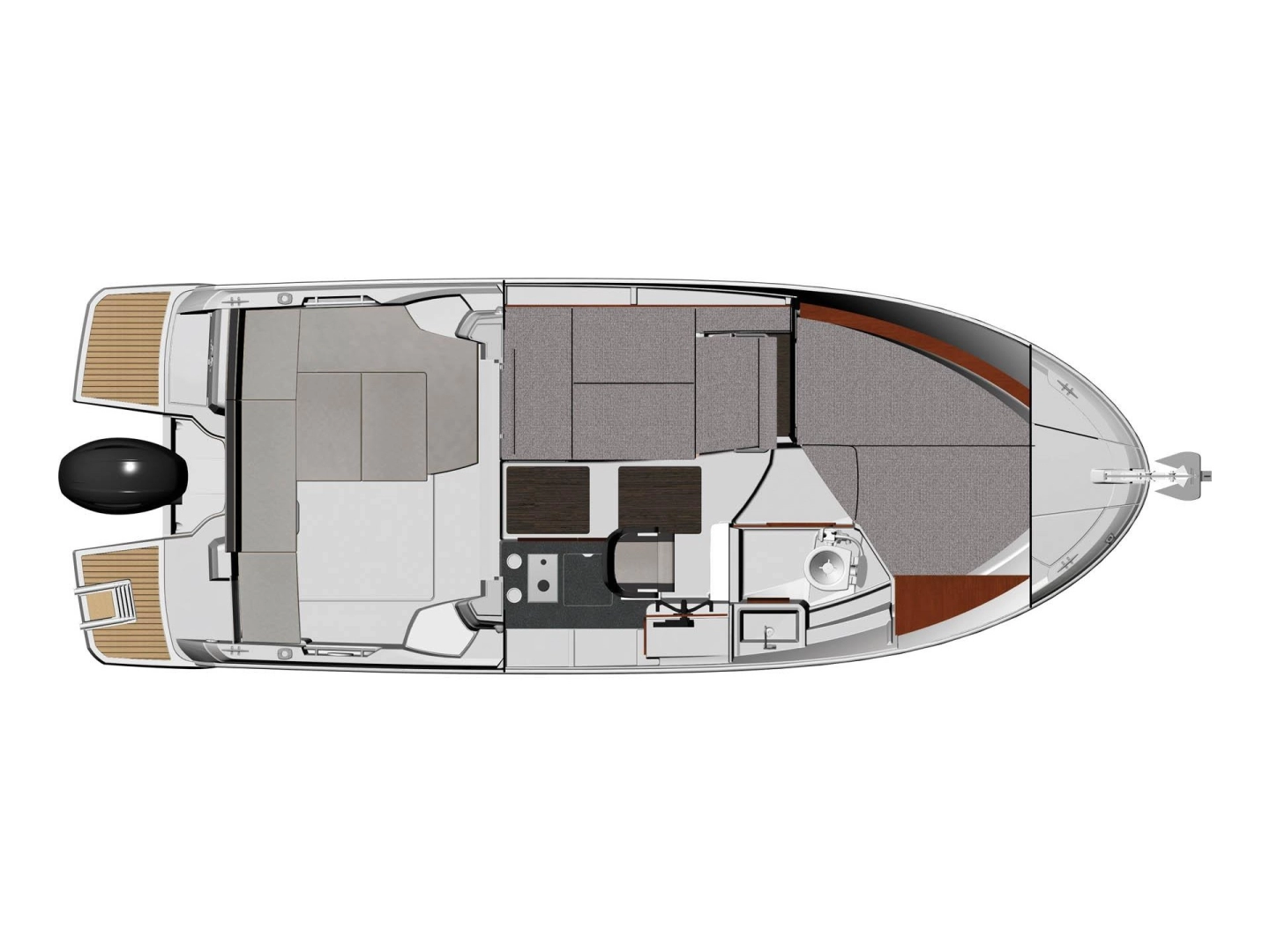 Verhuur Motorboot Jeanneau met vaarbewijs