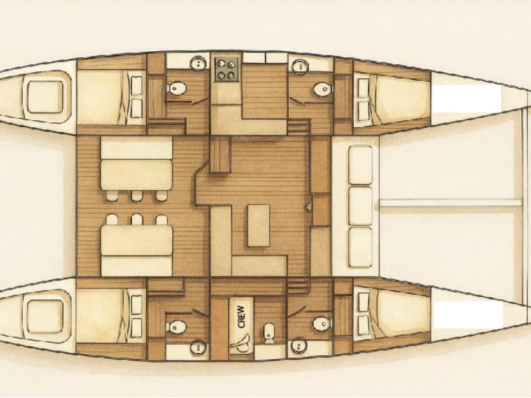Verhuur Catamaran Lagoon met vaarbewijs