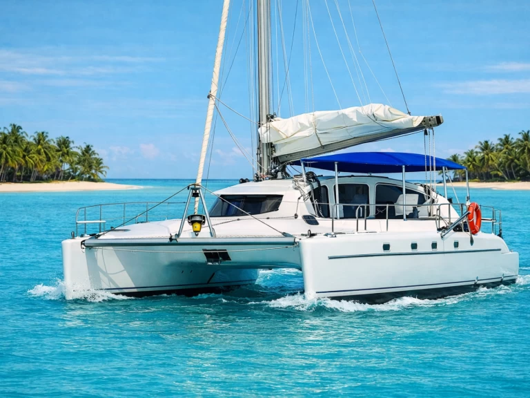 Verhuur Catamaran in Flamingo - Fountaine Pajot Bahia 46