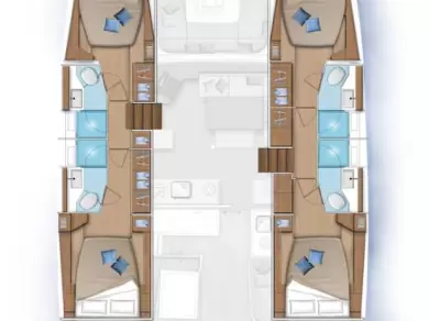 Verhuur Catamaran Lagoon met vaarbewijs