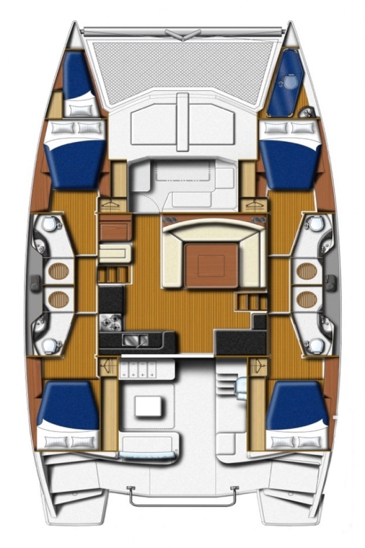 Leopard Catamarans / Robertson & Caine Leopard 48 - 4 + 1 cab. te huur van particulier of professional in Lefkáda