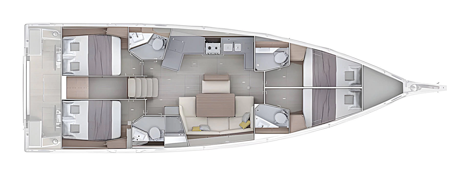 Verhuur Zeilboot in Rogoznica - Bénéteau Oceanis 47 - 4 cab.