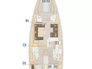 Verhuur Zeilboot in Seget Donji - Hanse Hanse 588
