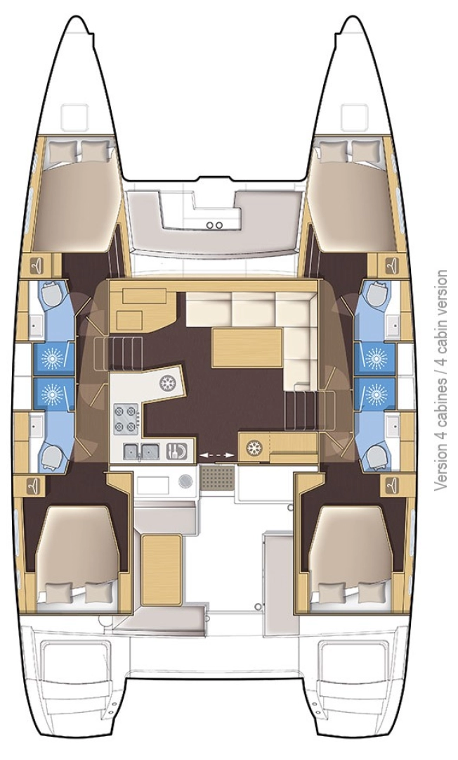 Verhuur Catamaran Lagoon met vaarbewijs