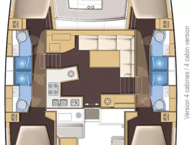 Verhuur Catamaran Lagoon met vaarbewijs