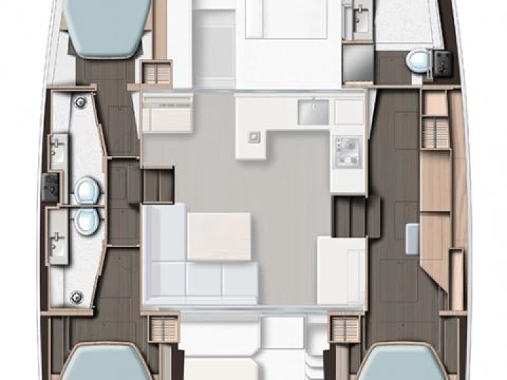 Huur een Leopard Catamarans / Robertson & Caine Leopard 42 - 3 cab. in Marsh Harbour