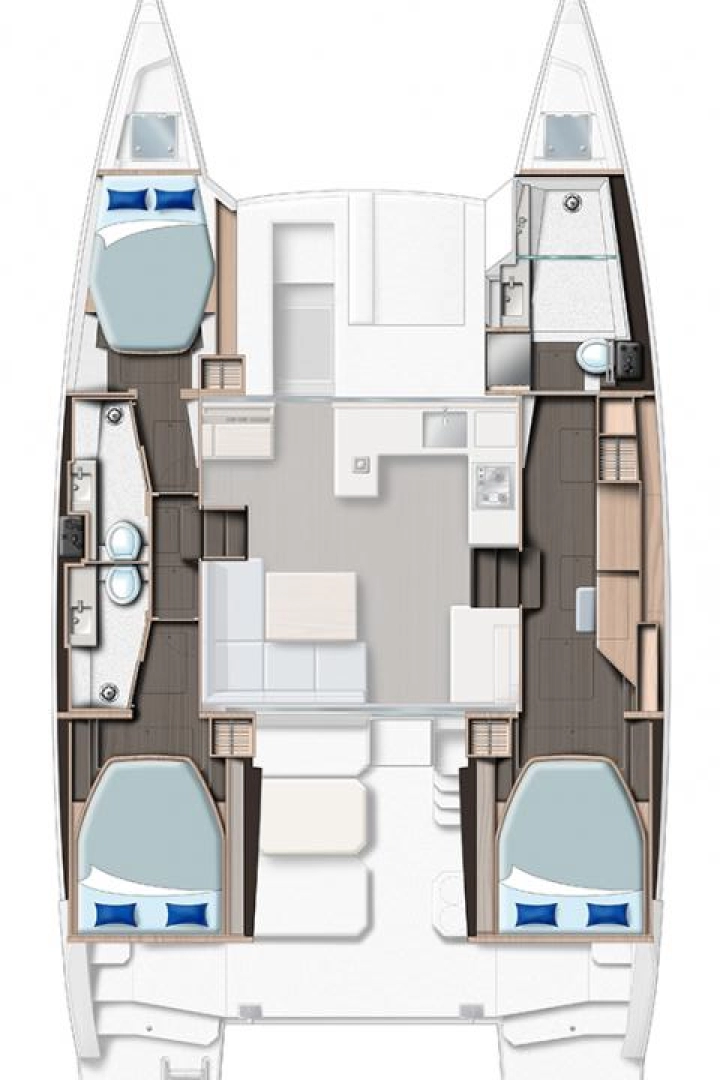 Huur een Leopard Catamarans / Robertson & Caine Leopard 42 - 3 cab. in Marsh Harbour