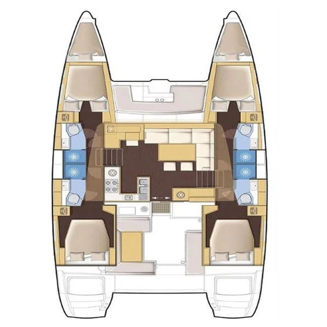 Verhuur Catamaran Lagoon met vaarbewijs