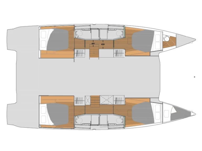 Verhuur Catamaran in Olbia - Fountaine Pajot Elba 45