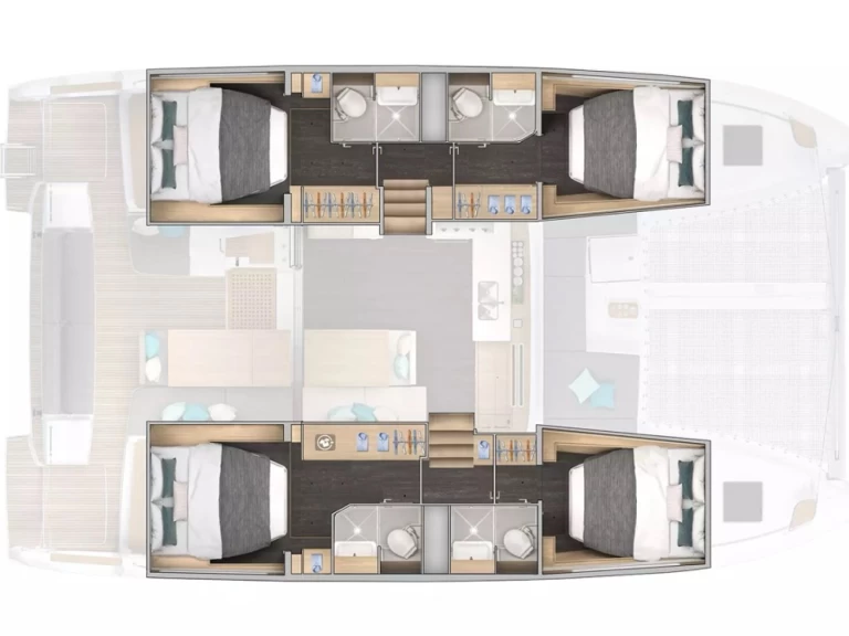 Verhuur Catamaran in Cugnana Verde - Lagoon Lagoon 43