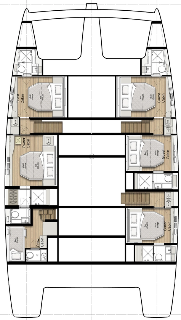 Verhuur Catamaran Sunreef met vaarbewijs