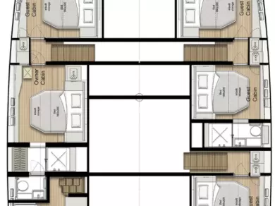 Verhuur Catamaran Sunreef met vaarbewijs