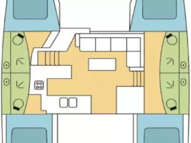 Verhuur Catamaran in Olbia - Fountaine Pajot Elba 45