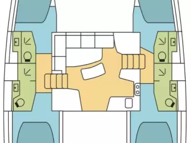 Verhuur Catamaran Lagoon met vaarbewijs