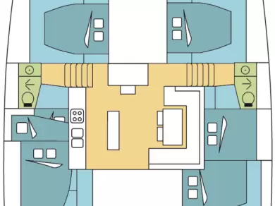 Verhuur Catamaran Lagoon met vaarbewijs