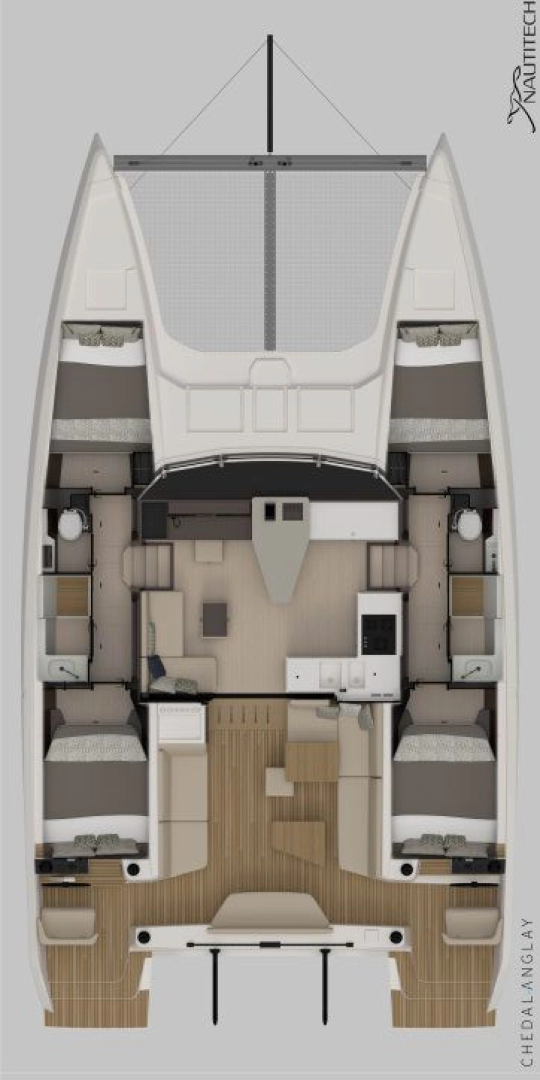 Verhuur Catamaran Nautitech met vaarbewijs
