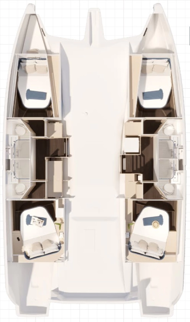 Bootverhuur Nassau goedkoop Fountaine Pajot FP 44 Quatuor - 4 + 2 cab.