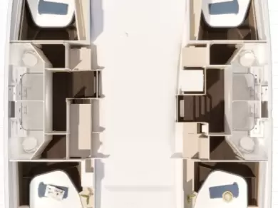 Bootverhuur Nassau goedkoop Fountaine Pajot FP 44 Quatuor - 4 + 2 cab.