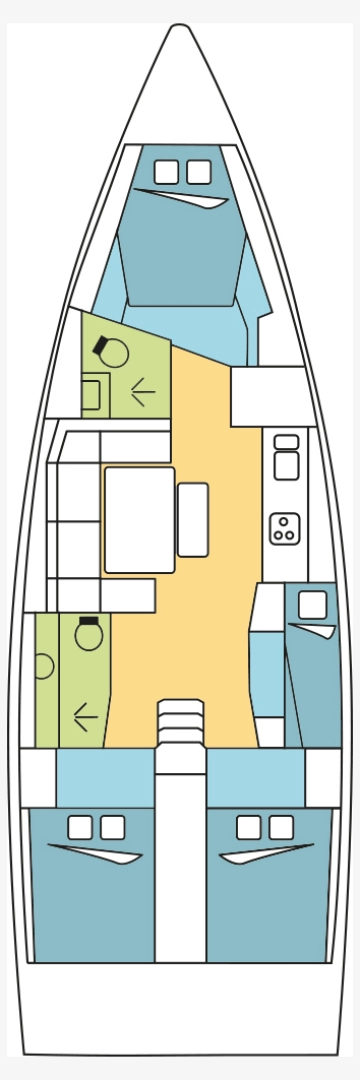 Bootverhuur Olbia goedkoop Dufour 430 Grand Large