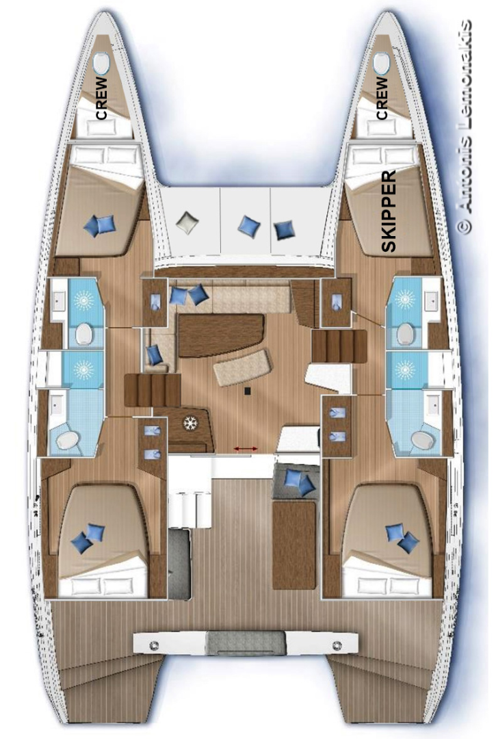 Verhuur Catamaran in Ermoúpolis - Lagoon Lagoon 42