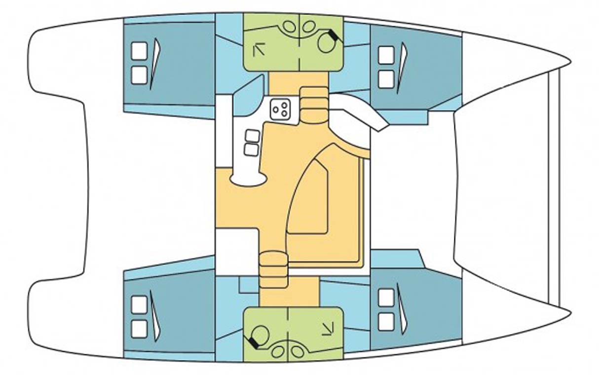 Verhuur Catamaran in Trogir - Fountaine Pajot Lipari 41