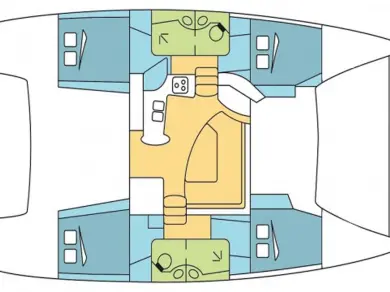 Verhuur Catamaran in Trogir - Fountaine Pajot Lipari 41