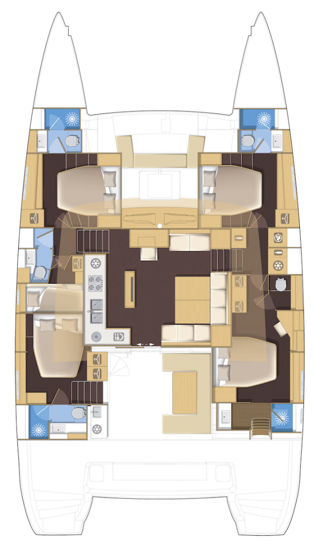 Verhuur Catamaran in Gouviá - Lagoon Lagoon 52 F