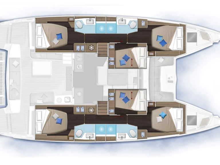 Verhuur Catamaran Lagoon met vaarbewijs