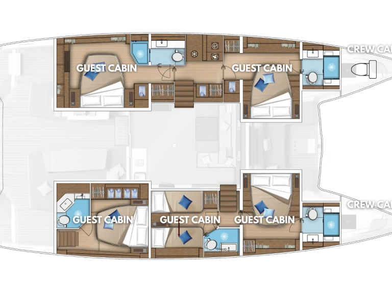 Verhuur Catamaran in Kaštela - Lagoon Lagoon 55