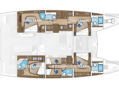 Verhuur Catamaran in Kaštela - Lagoon Lagoon 55