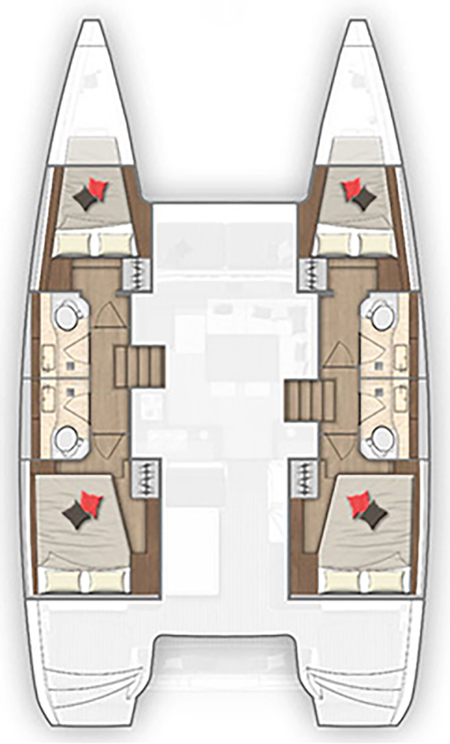 Verhuur Catamaran Lagoon met vaarbewijs