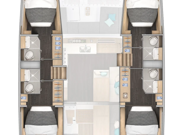 Verhuur Catamaran in Kos - Lagoon Lagoon 43