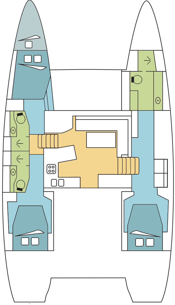 Verhuur Catamaran Lagoon met vaarbewijs