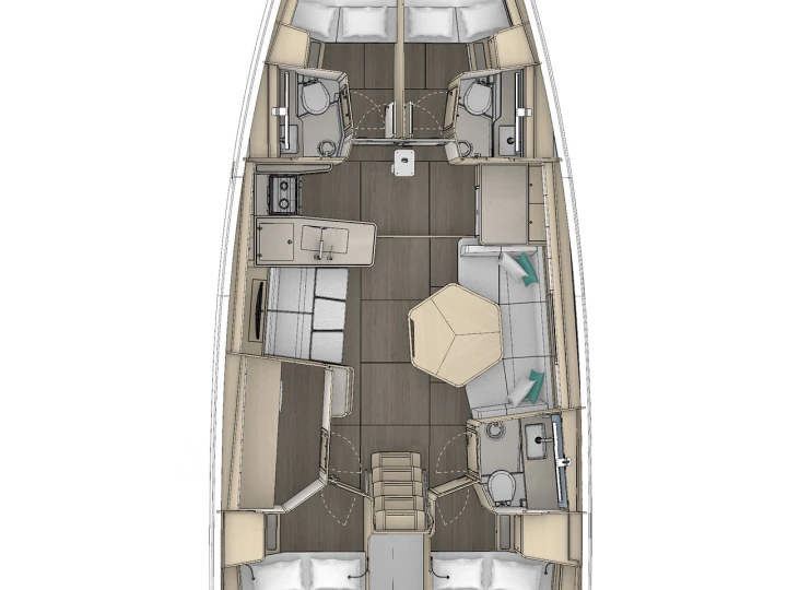 Bootverhuur Procida goedkoop Dufour 48