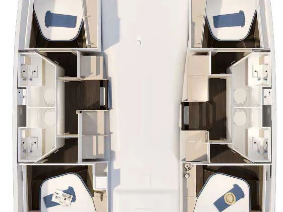 Bootverhuur Trogir goedkoop Fountaine Pajot FP 41 Quatuor 4