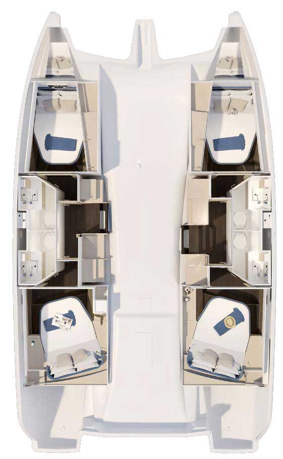 Bootverhuur Trogir goedkoop Fountaine Pajot FP 41 Quatuor 4