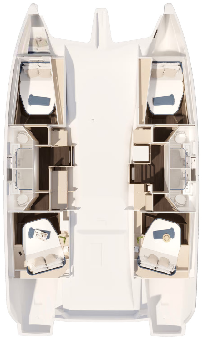 Verhuur Catamaran in Trogir - Fountaine Pajot Fountaine Pajot FP 44 Quatuor - 4 cab.