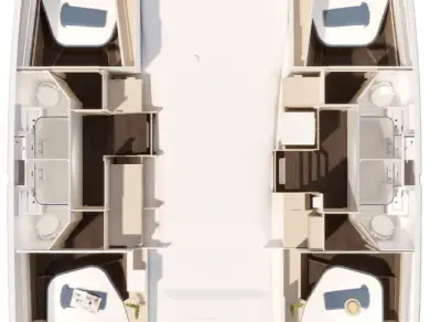 Verhuur Catamaran in Trogir - Fountaine Pajot Fountaine Pajot FP 44 Quatuor - 4 cab.