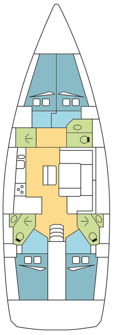 Bootverhuur Praslin Island goedkoop Cruiser 46