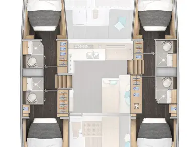 Verhuur Catamaran Lagoon met vaarbewijs