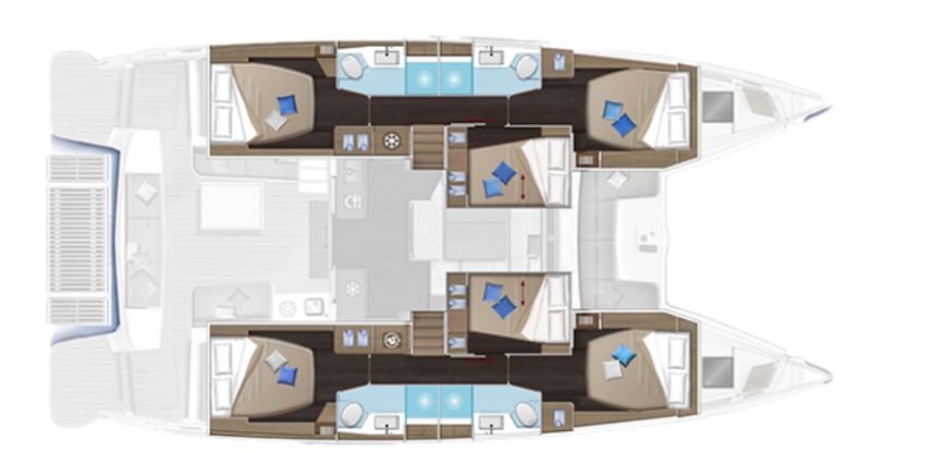 Verhuur Catamaran Lagoon met vaarbewijs