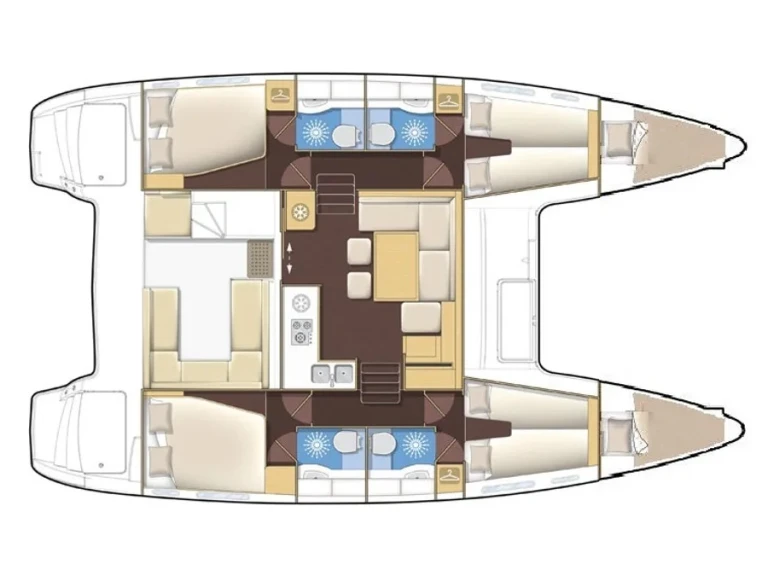 Verhuur Catamaran Lagoon met vaarbewijs