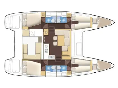 Verhuur Catamaran Lagoon met vaarbewijs