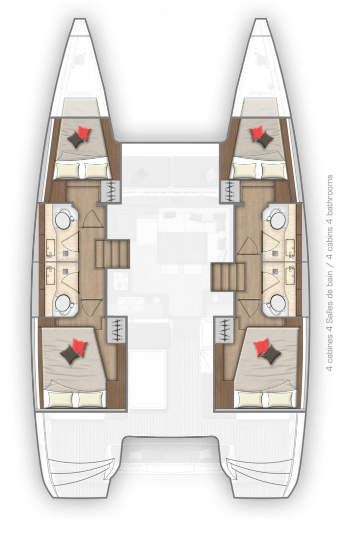 Verhuur Catamaran Lagoon met vaarbewijs