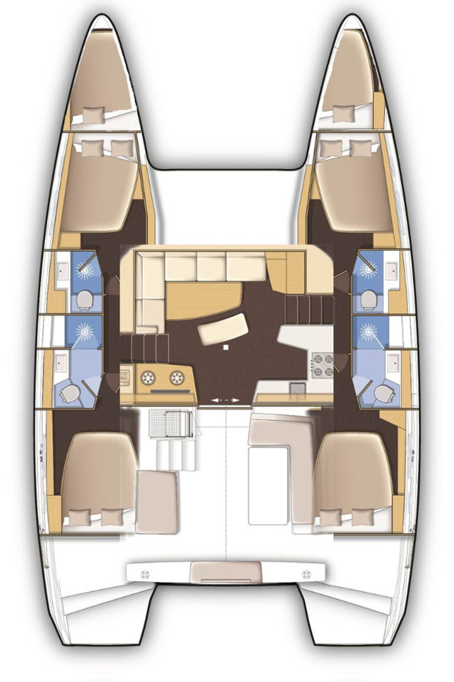 Verhuur Catamaran Lagoon met vaarbewijs