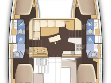 Verhuur Catamaran Lagoon met vaarbewijs