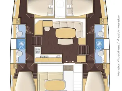 Verhuur Catamaran in Turgutreis - Lagoon Lagoon 421