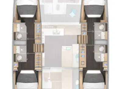 Verhuur Catamaran Lagoon met vaarbewijs